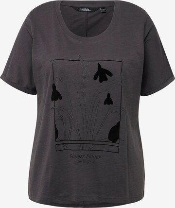 T-shirt Ulla Popken en gris : devant