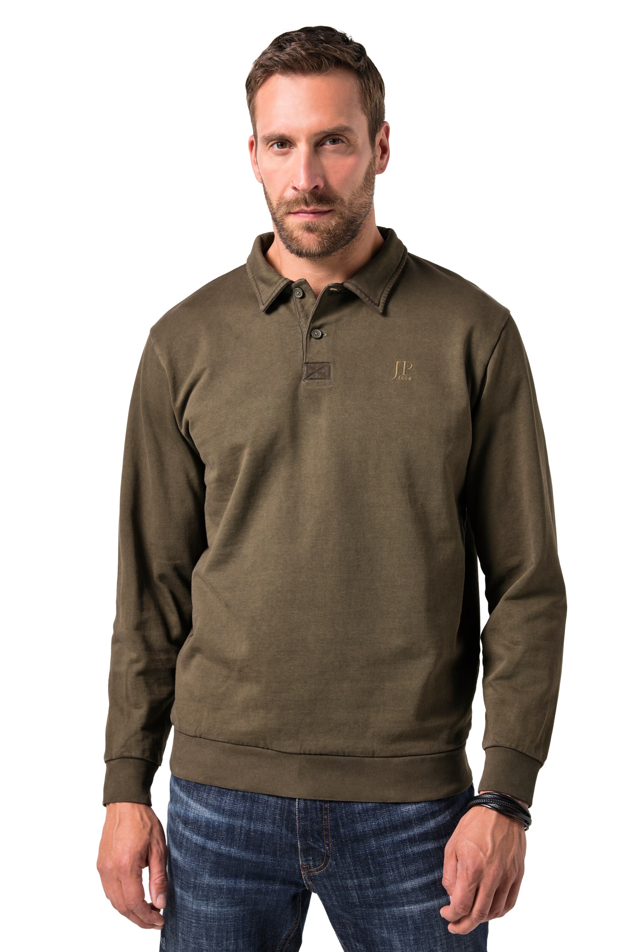 JP1880 Sweatshirt in Bruin: voorkant