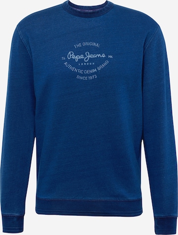 Pepe Jeans Sweatshirt 'ASTON' in Blauw: voorkant