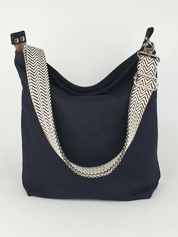 SANUMI Umhängetasche 'Canvas Hobobag' in Schwarz