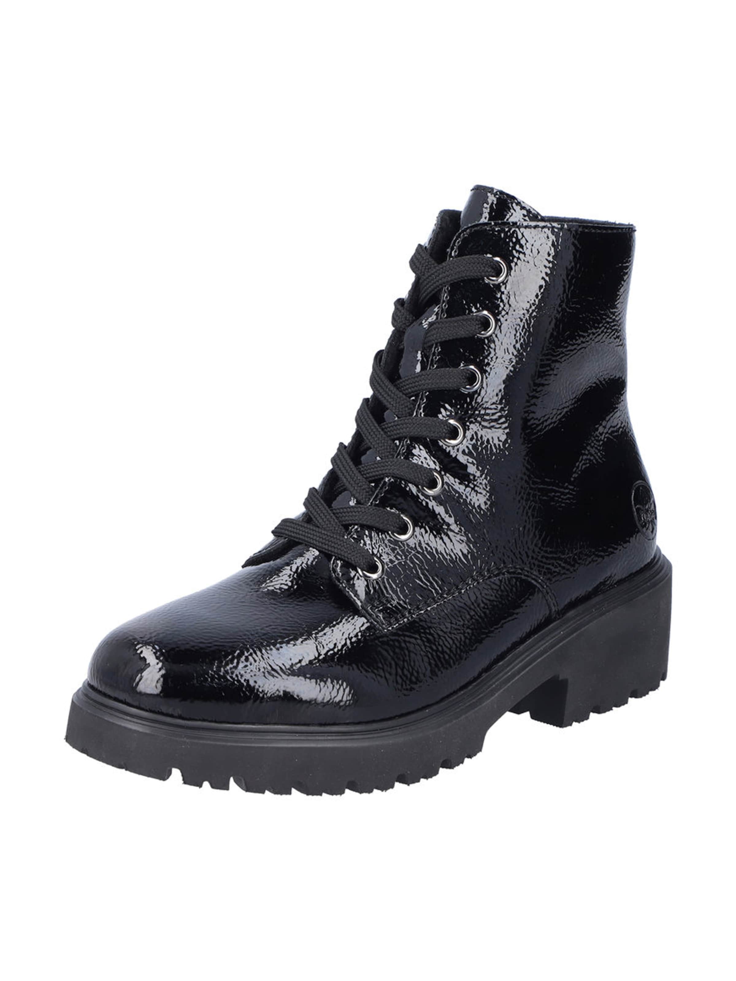 Bottines à lacets Rieker en noir : devant