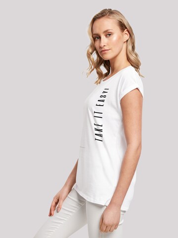 T-shirt 'Take It Easy' F4NT4STIC en blanc