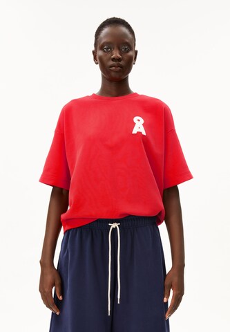 ARMEDANGELS Sweatshirt 'BAMIKA' in Red: front