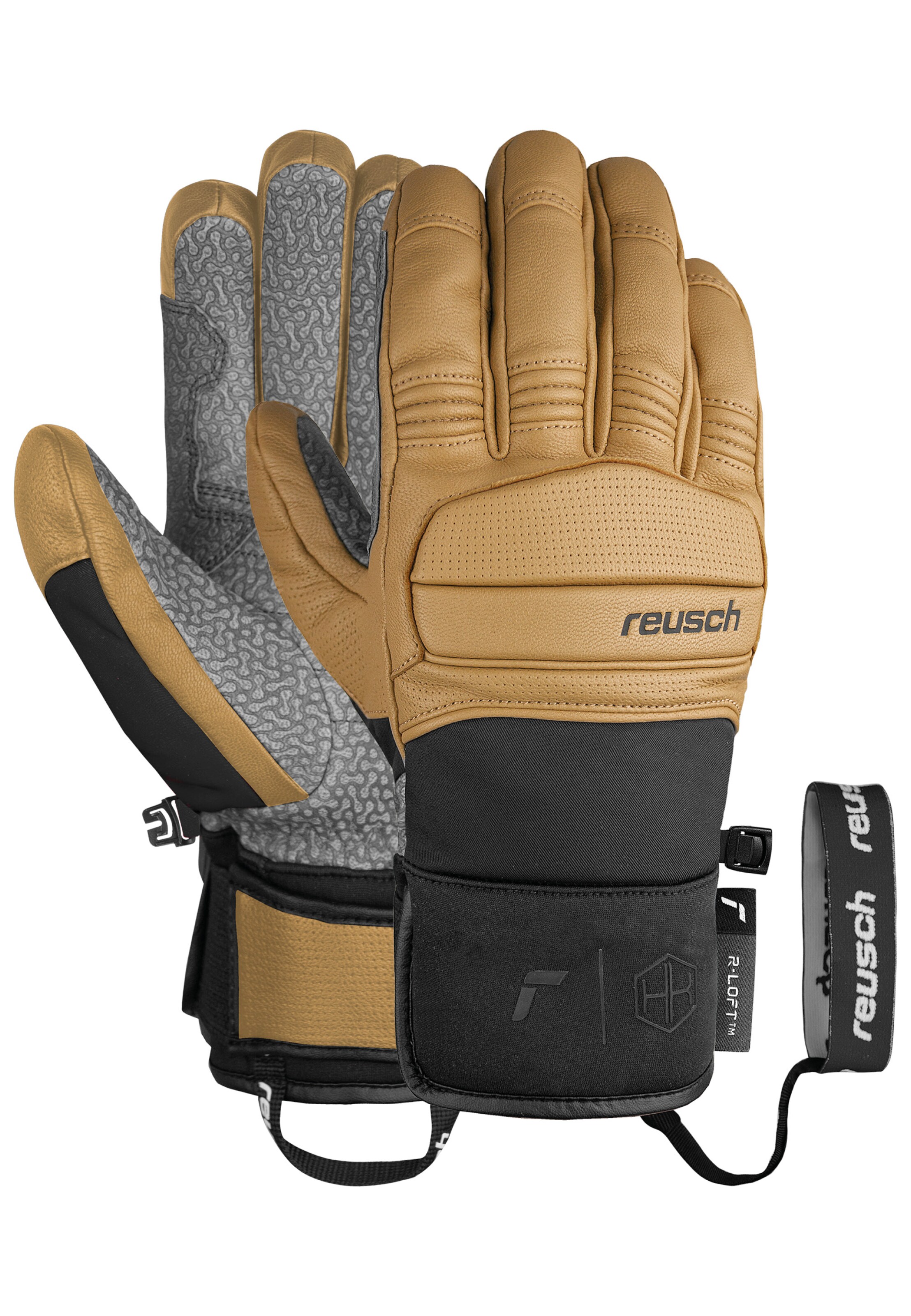 REUSCH Sporthandschoenen 'Henrik Kristoffersen' in Bruin: voorkant