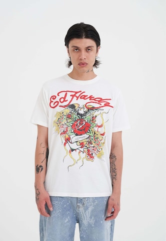 Ed Hardy T-Shirt in Weiß: Vorderseite
