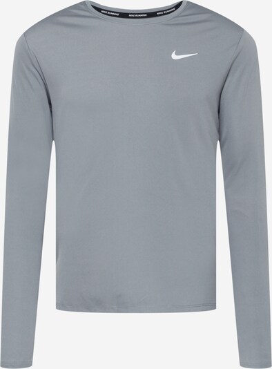 NIKE Tehnička sportska majica u siva / bijela, Pregled proizvoda