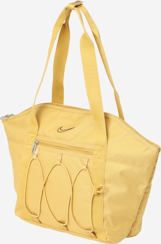 NIKE Sports Bag in Yellow: front