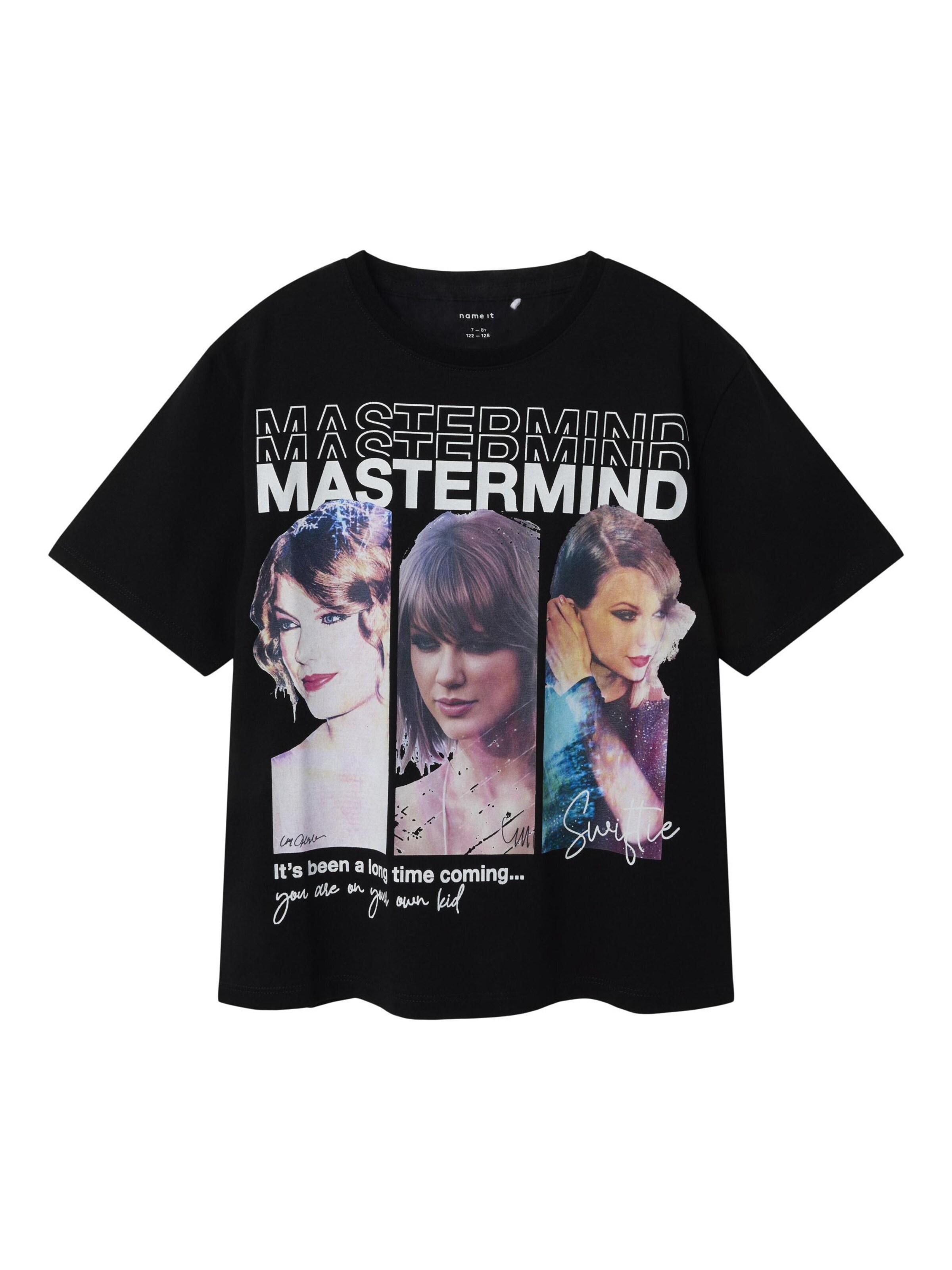 Tricou 'NKFFidah CELEBRITY ICONS' de la NAME IT pe negru: față