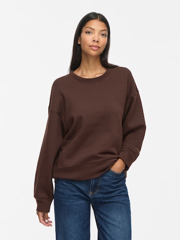 VILA Sweatshirt 'VIVera' in Bruin: voorkant