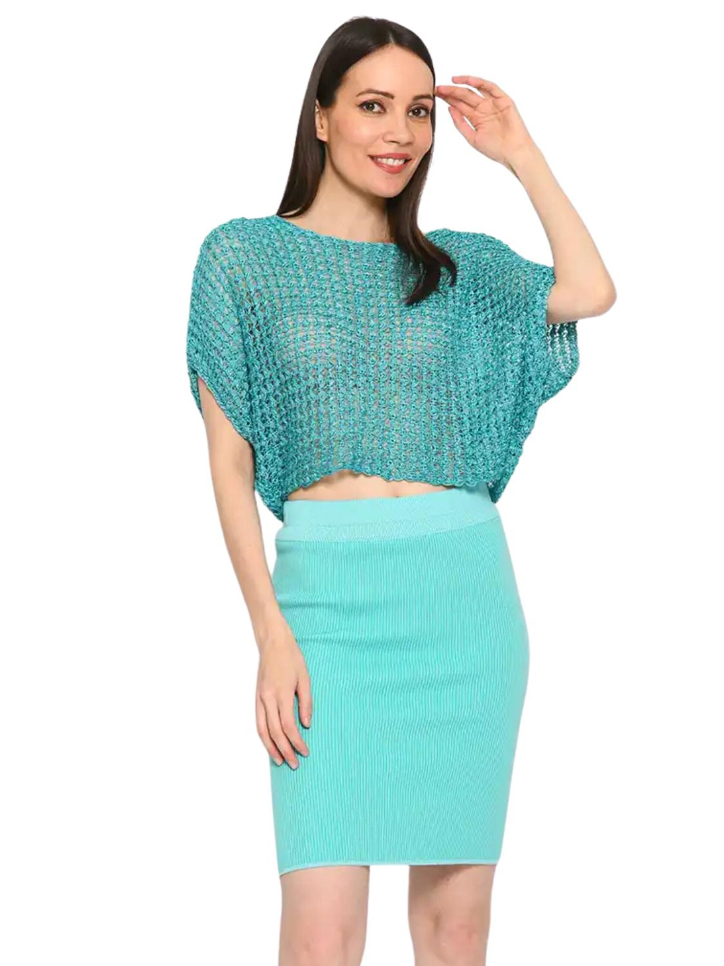 Süel knitwear - Top de punto 'Summer 3D' en azul