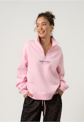 OH APRIL Sweatshirt 'Georgia' in Roze: voorkant