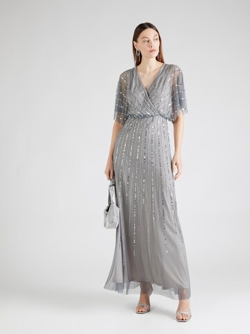 Papell Studio Evening Dress in Grey