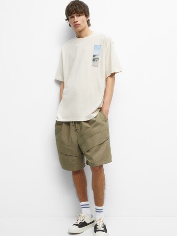 Pull&Bear Tričko – béžová