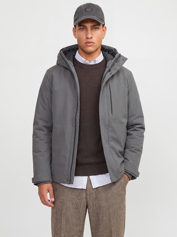 pilka JACK & JONES Žieminė striukė 'JJEKEEN': priekis