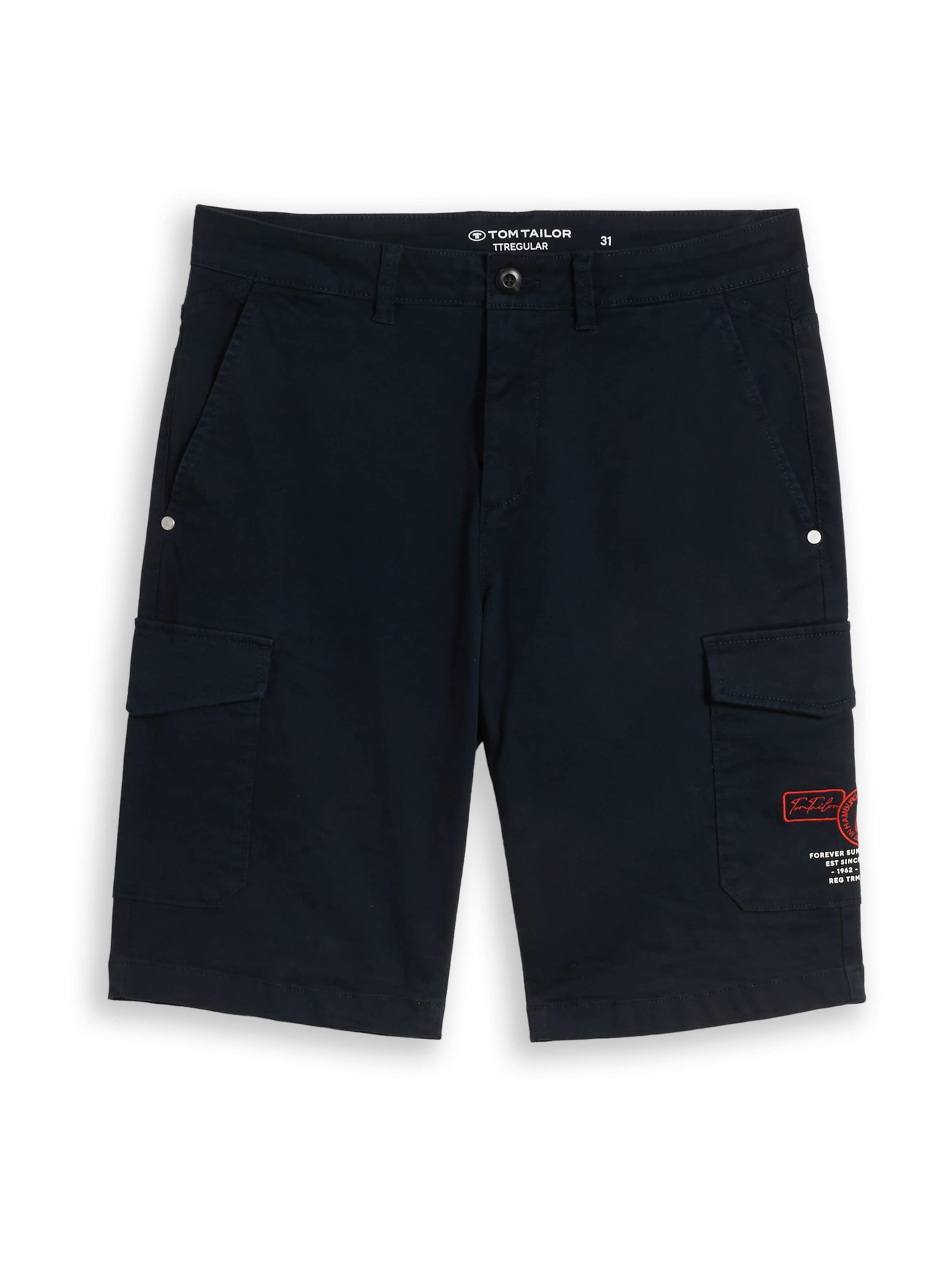 TOM TAILOR Regular Cargo Pants in Blue: front