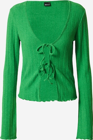 Gina Tricot Knit Cardigan 'Mina' in Green: front