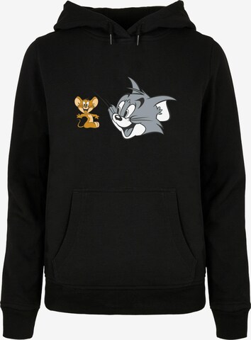 ABSOLUTE CULT Sweatshirt 'Tom And Jerry - Simple Heads' in Zwart: voorkant