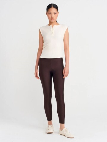 Skinny Leggings Dilvin en marron