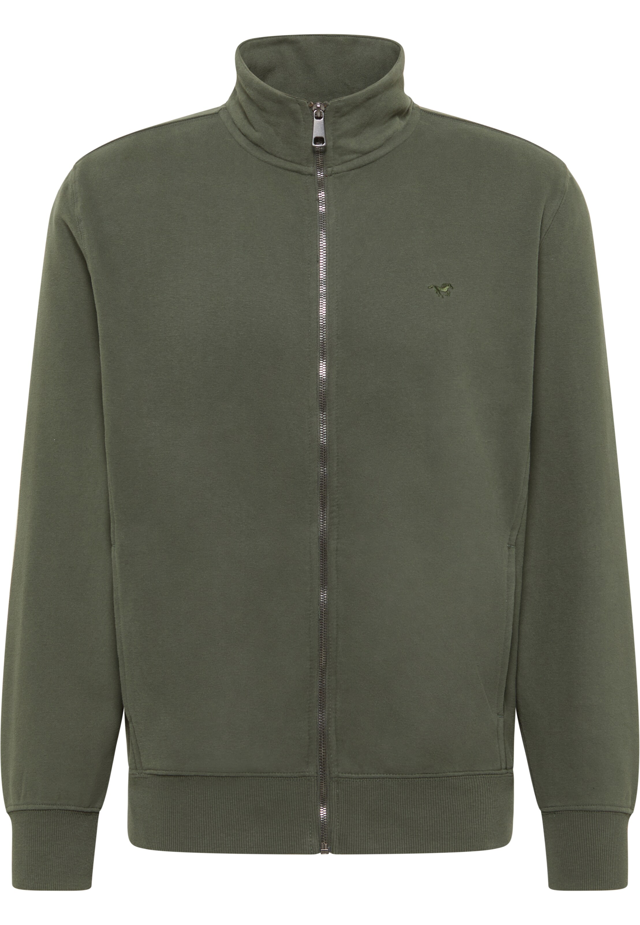 MUSTANG Sweatjacke 'Dillon' in Grün: Vorderseite