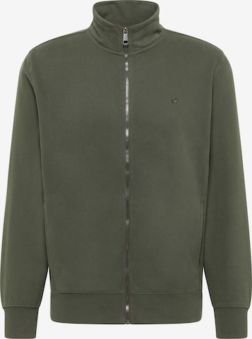 MUSTANG Sweatjacke 'Dillon' in Grün: Vorderseite