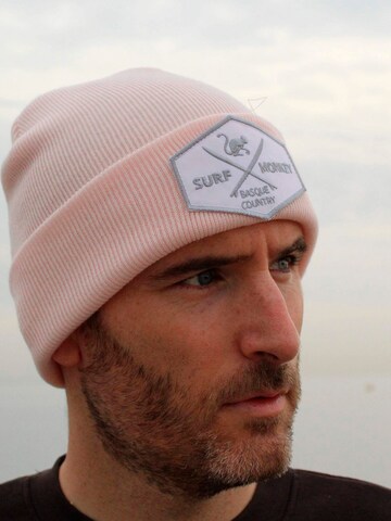 Surf Monkey Beanie in Pink