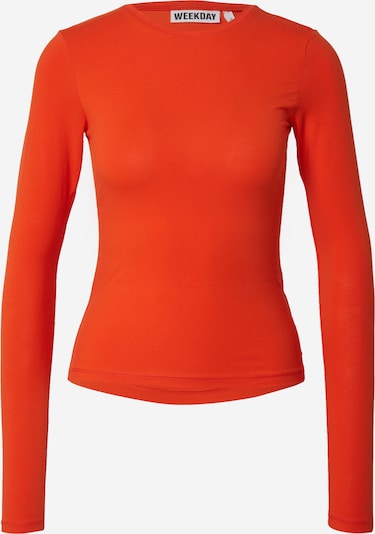 Marškinėliai iš WEEKDAY, spalva – omarų spalva, Prekių apžvalga