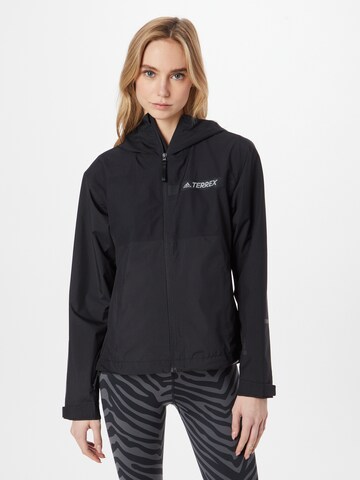 ADIDAS TERREX Zunanja jakna 'Multi Rain.Rdy 2-Layer Rain' | črna barva: sprednja stran