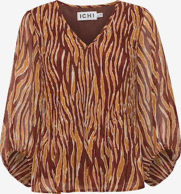 ICHI Blouse 'ILLY' in Bruin: voorkant