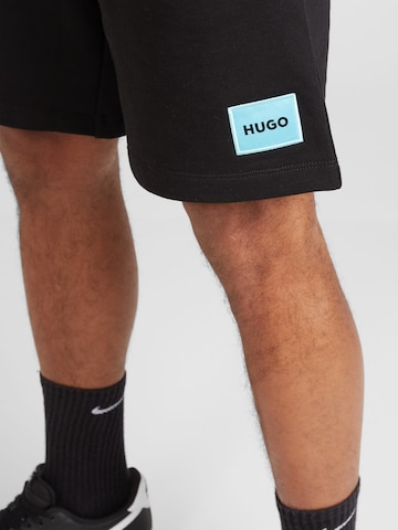 HUGO Normalny krój Spodnie 'Diz' w kolorze czarny