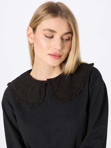 Dorothy Perkins Sweatshirt 'Broderie' in Schwarz