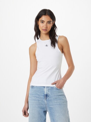 Calvin Klein Jeans Top in White: front