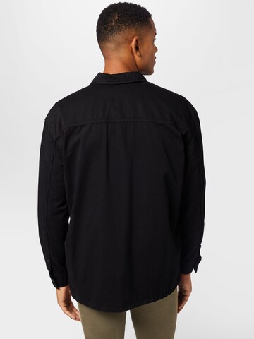 BLEND Comfort fit Button Up Shirt in Black