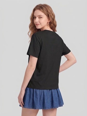 T-shirt 'Women's Short Sleeve Shirt Summer Tops' LapaPlus en noir
