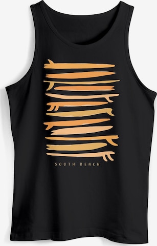 Neverless Shirt 'Surf Boards South' in Black: front