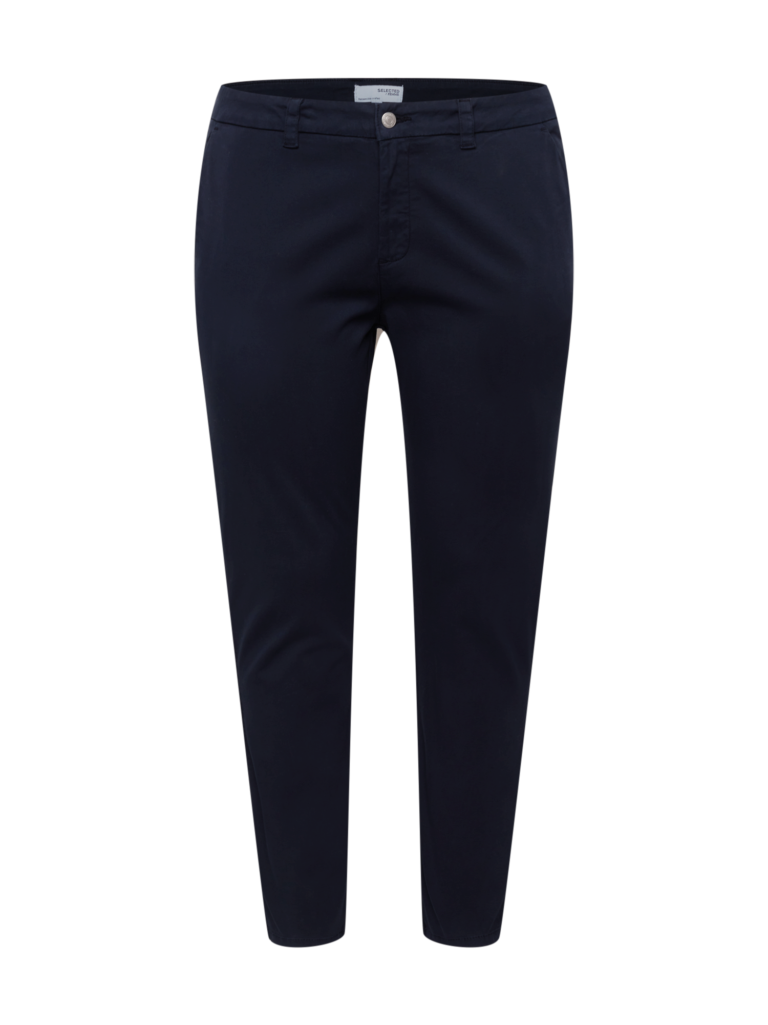 Abbigliamento Donna Selected Femme Curve Pantaloni chino in Blu Scuro Abbigliamento Donna Selected Femme Curve Pantaloni chino in Blu Scuro