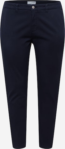 Selected Femme Curve Chino Pants in Blue: front