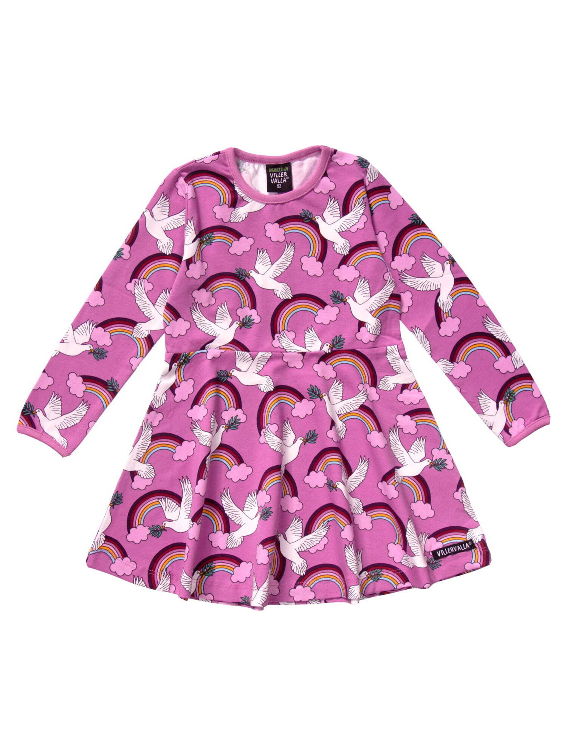 Villervalla Dress 'Peace' in Pink: front