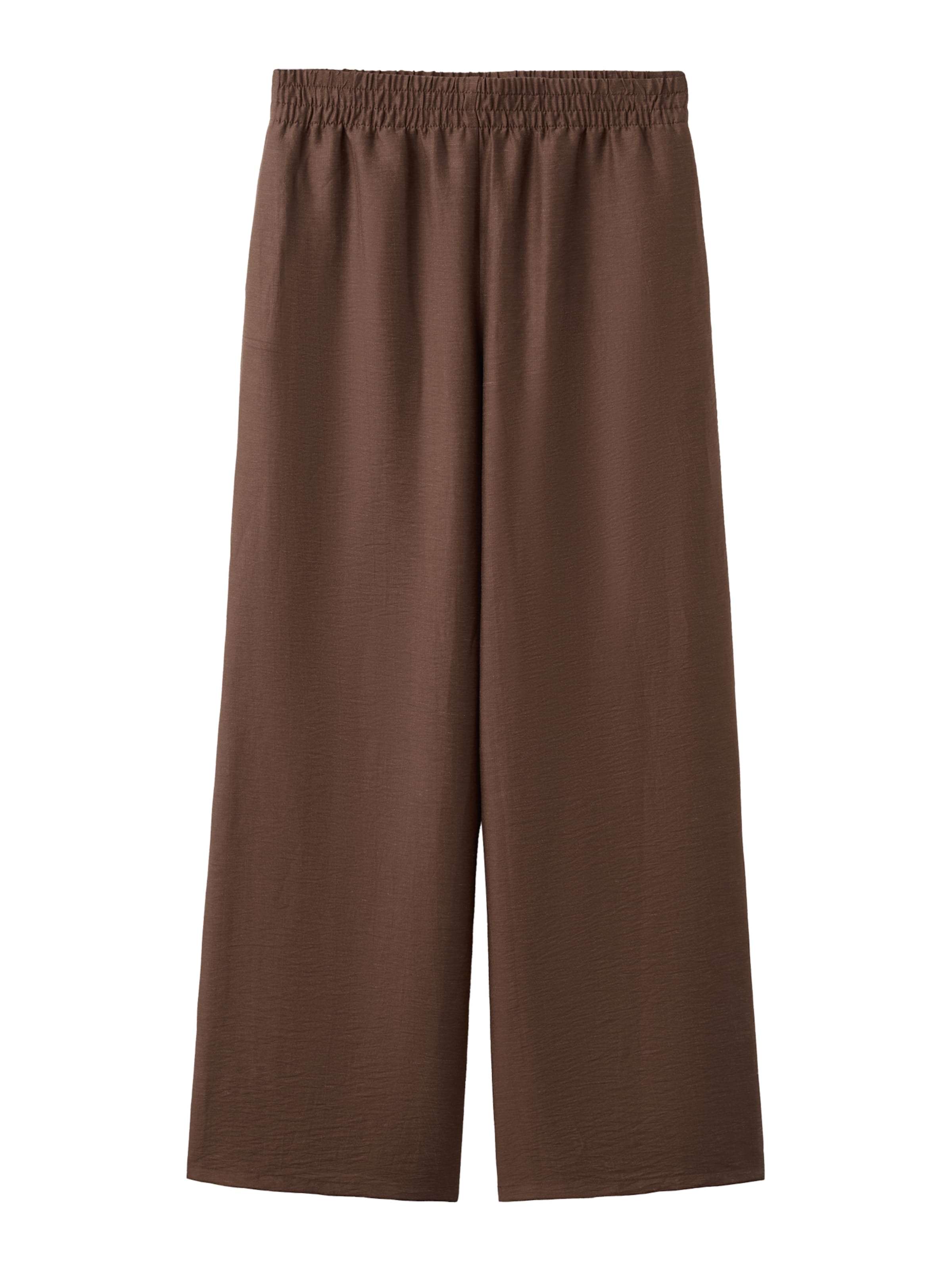 MANGO Wide leg Trousers 'Safa' in Brown: front