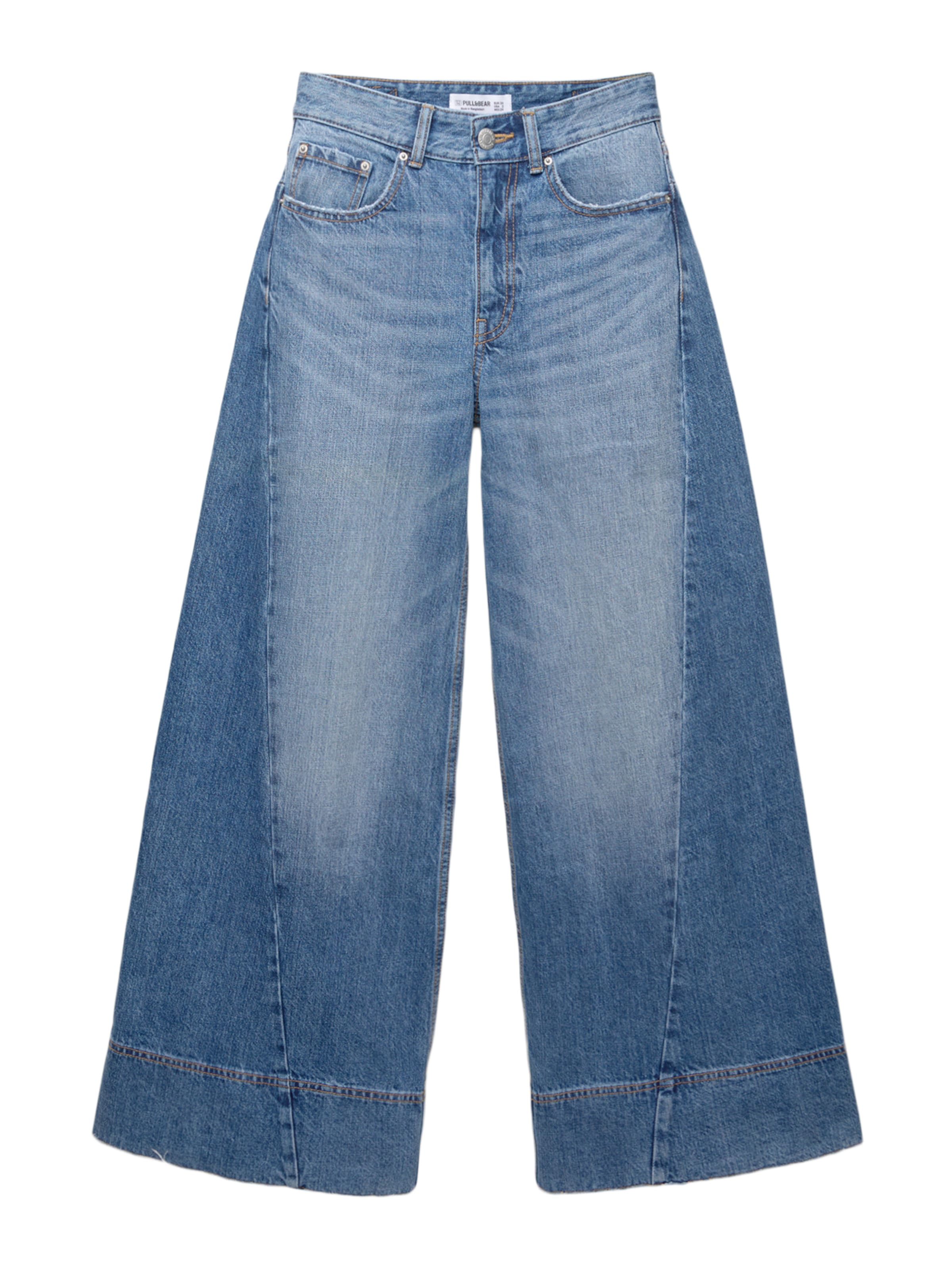 Wide leg Jeans di Pull&Bear in blu: frontale