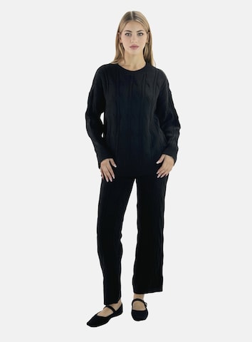 Elara Pantsuit in Black: front
