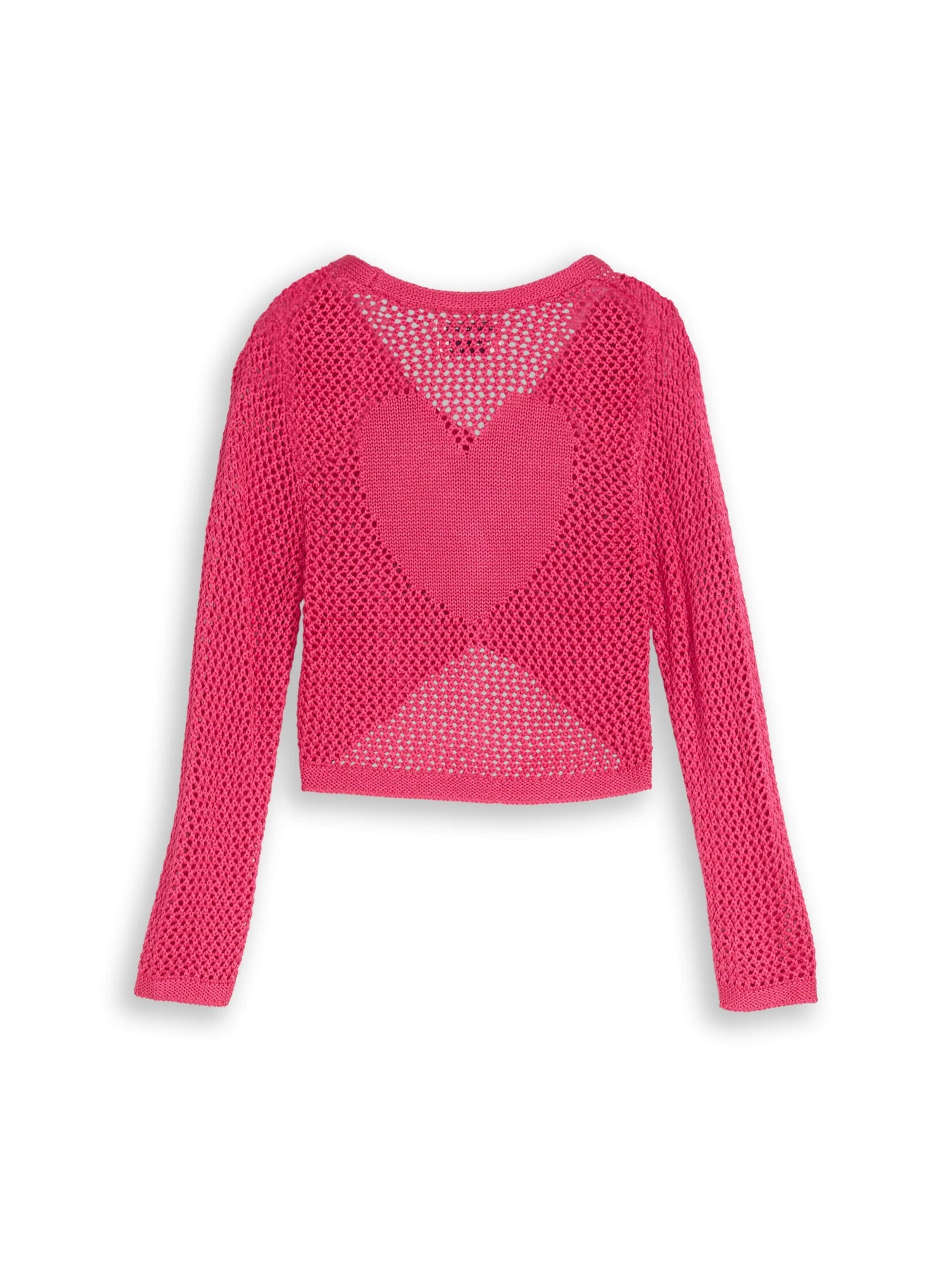 TOM TAILOR Strickjacke in Pink