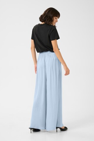 Kaffe Wide leg Broek 'Allie' in Blauw