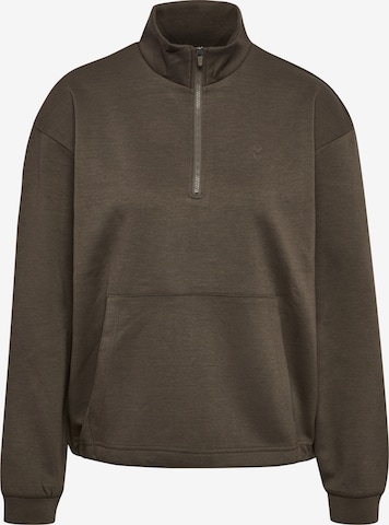 Hummel Sportief sweatshirt in Bruin: voorkant