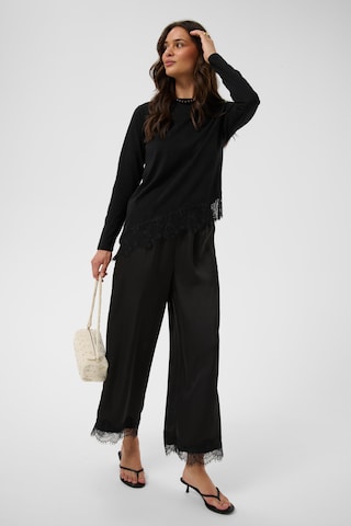 Kaffe - Pierna ancha Pantalón 'Thilde' en negro