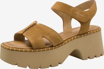 Sandales Tamaris en marron : devant