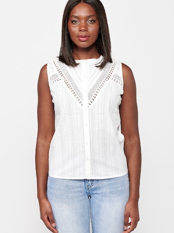 KOROSHI - Blusa en blanco: frente