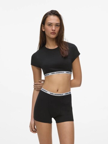 T-shirt Karl Lagerfeld en noir : devant