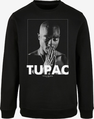 F4NT4STIC Sweatshirt 'Tupac Shakur Praying' in Schwarz: predná strana