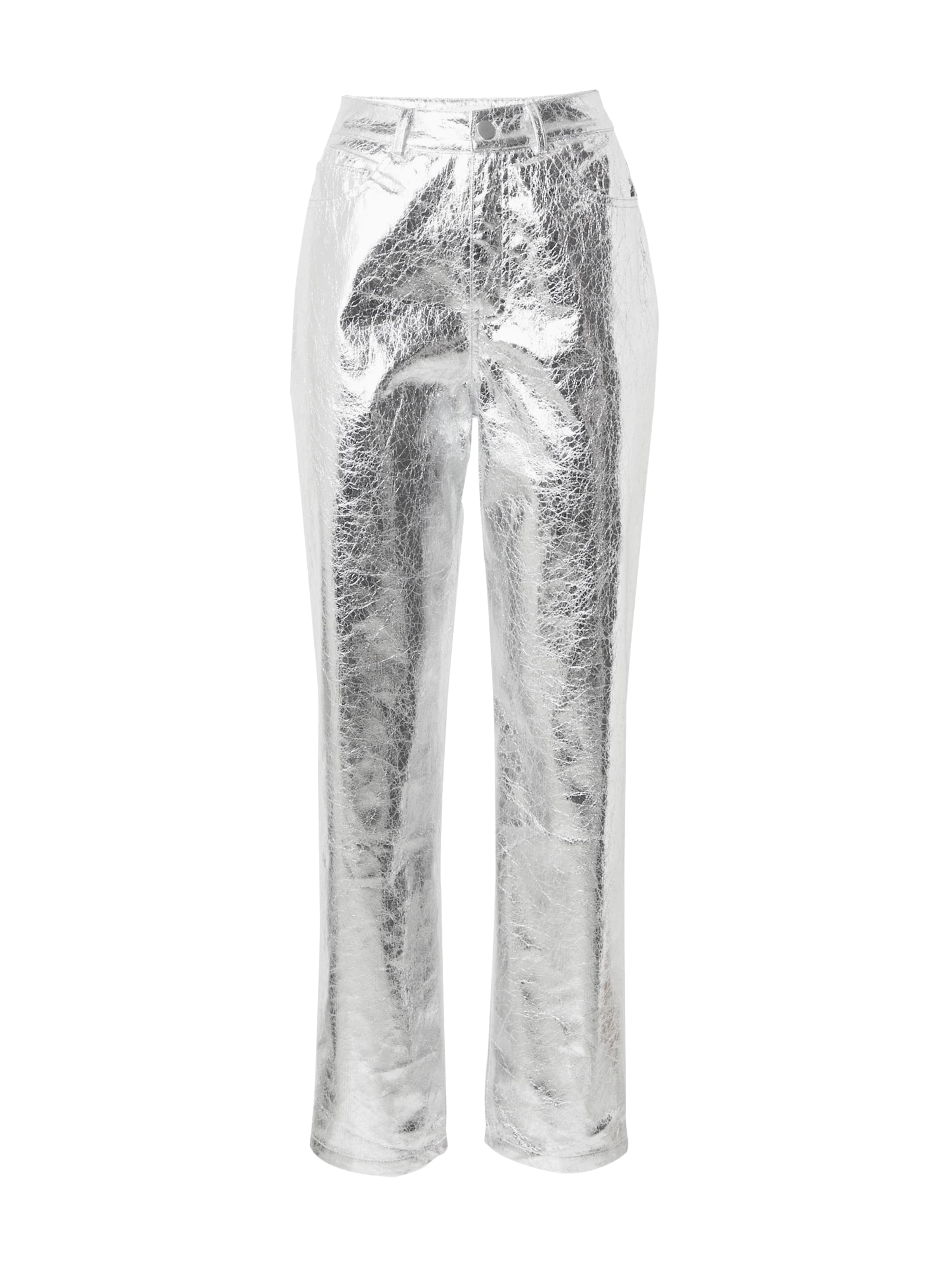 Warehouse Regularen Hlače | srebrna barva: sprednja stran