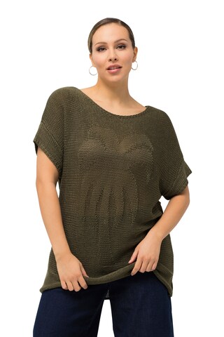 Pull-over Ulla Popken en vert : devant